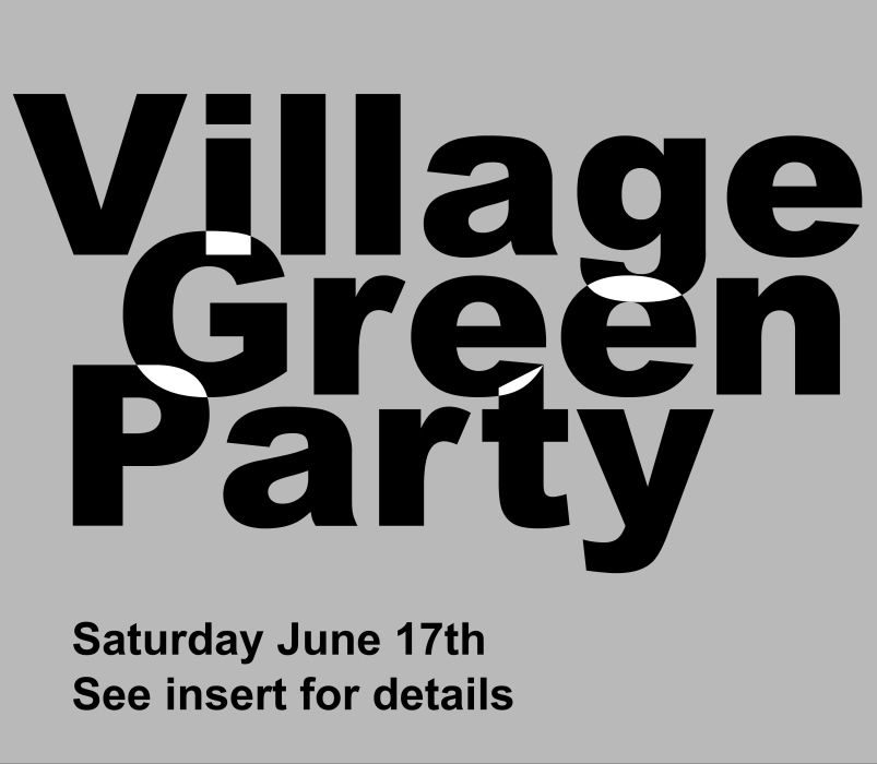 Village Green Party display advert
