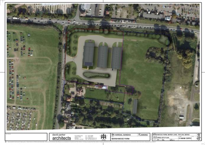 Location of proposed chicken sheds