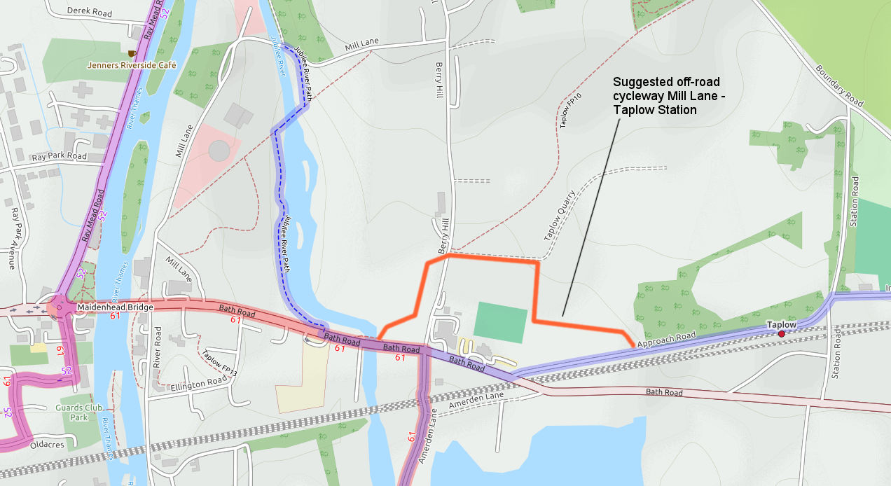 A better cycleway to Taplow Station