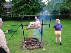 Lighting the cookfire at about 07:00