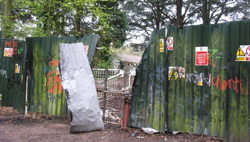 The entrance to the old hospital, April 2005