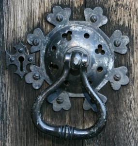 Iron door handle