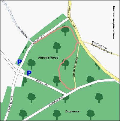 Map of Abbott's Wood