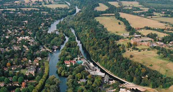 Taplow Reaches from the air