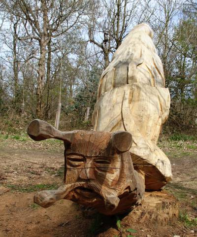 Snail sculpture in Cliveden Woodlands