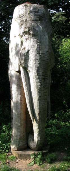Elephant sculpture in Cliveden Woodlands