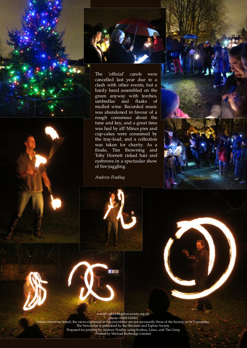 Back cover: Carols on the Green 2012